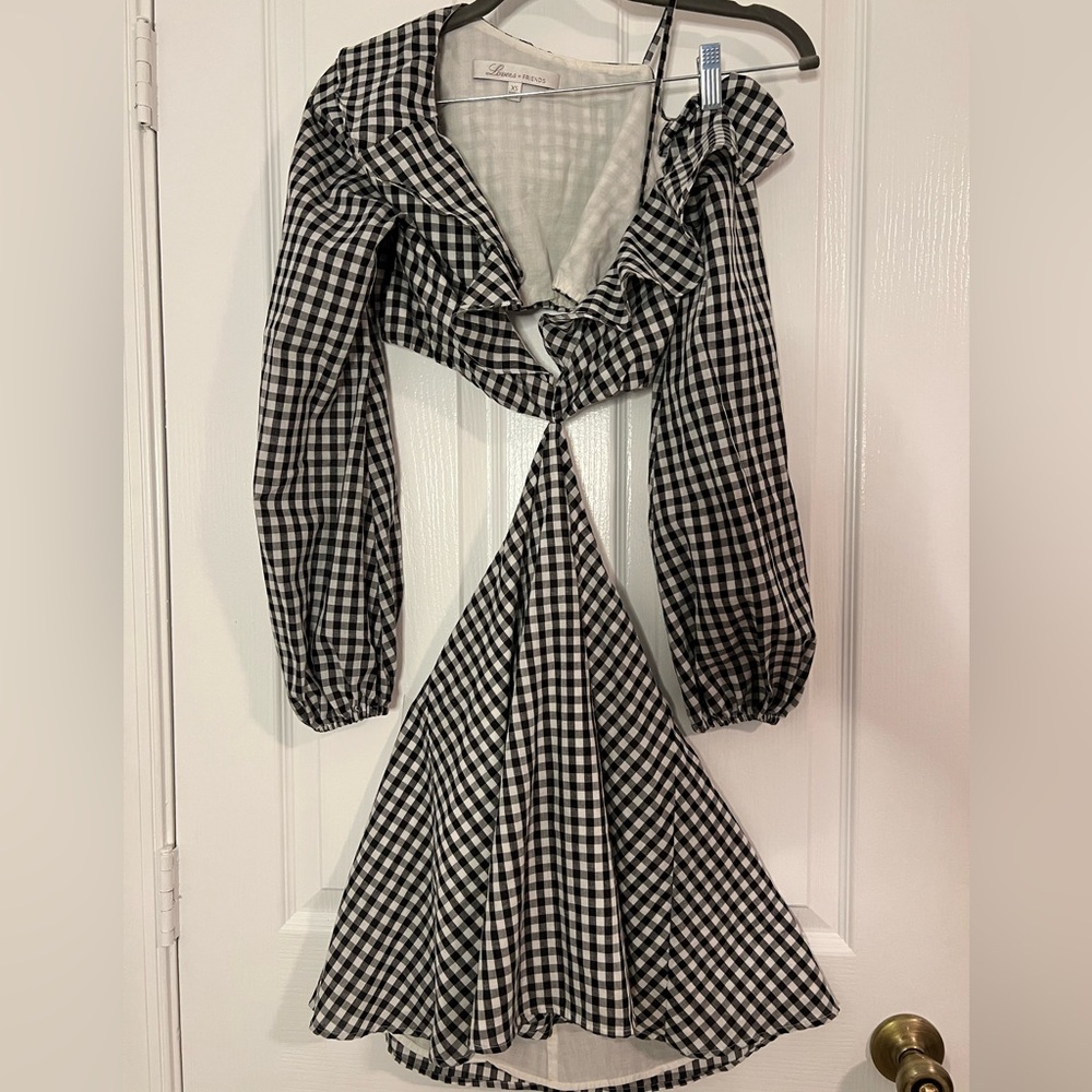 Lovers + friends Gingham Dress XS
